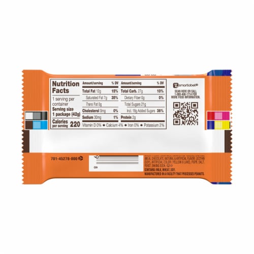 KIT KAT® Cinnamon Toast Flavored Creme Wafer Snack Size Halloween Candy Bar Perspective: back