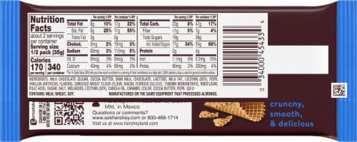 Hershey's Milk Chocolate with Waffle Cone Pieces King Size Candy Bar Perspective: back