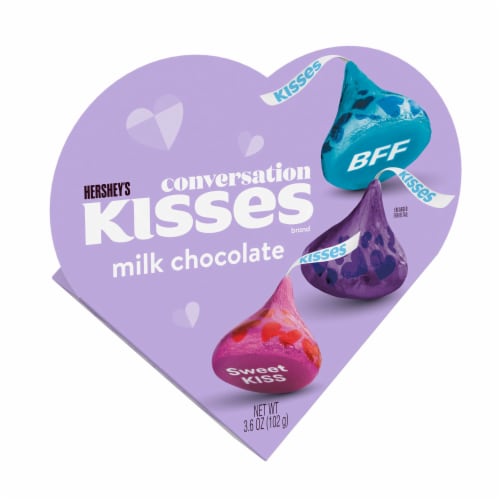 HERSHEY'S KISSES Milk Chocolate Valentine Candy Gift Box Perspective: back