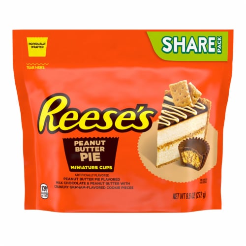 REESE'S Miniatures Peanut Butter Pie Flavored Peanut Butter Cups Candy Share Pack Perspective: back