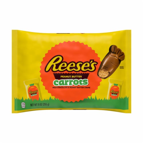 REESE'S Milk Chocolate Peanut Butter Creme Carrots Easter Candy Bag Perspective: back