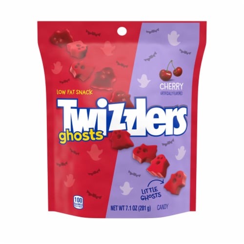 TWIZZLERS Ghosts Cherry Flavored Chewy Halloween Candy Bag Perspective: back