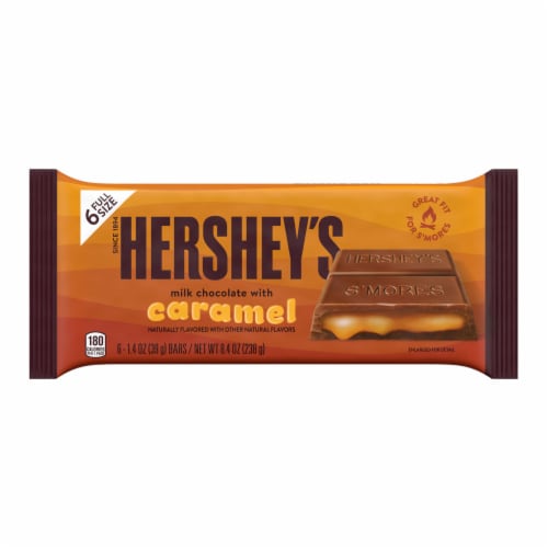 HERSHEY'S Milk Chocolate with Caramel Candy Bars Perspective: back
