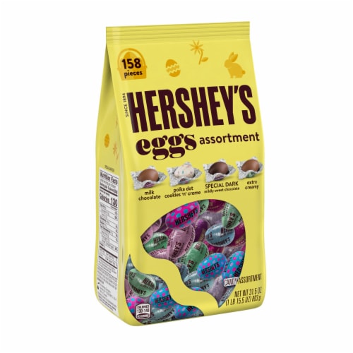 HERSHEY'S Assorted Flavored Eggs Easter Candy Bag Perspective: back