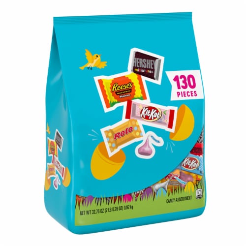 Hershey Assorted Chocolate Easter Candy Bulk Bag Perspective: back