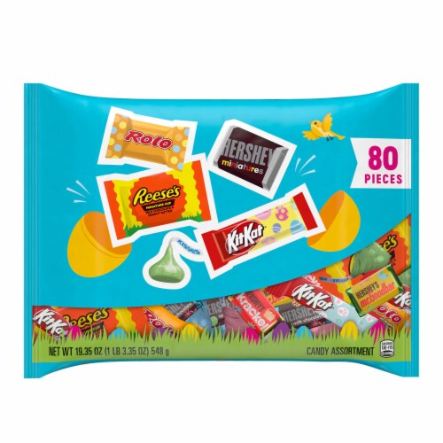 Hershey Assorted Chocolate Easter Candy Bag Perspective: back