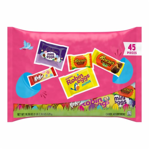 Hershey Assorted Flavored Easter Candy Variety Bag Perspective: back