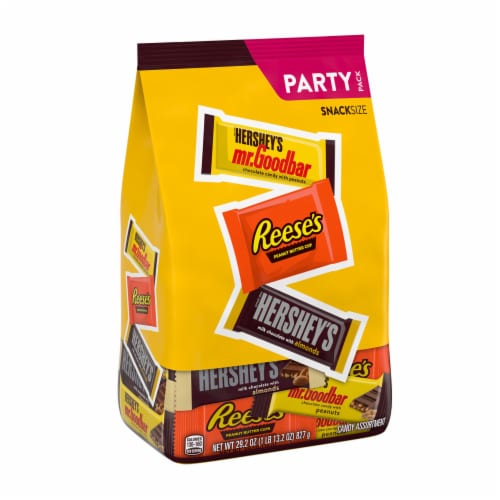 HERSHEY'S and REESE'S Assorted Chocolate Flavored Snack Size Candy Party Pack Perspective: back