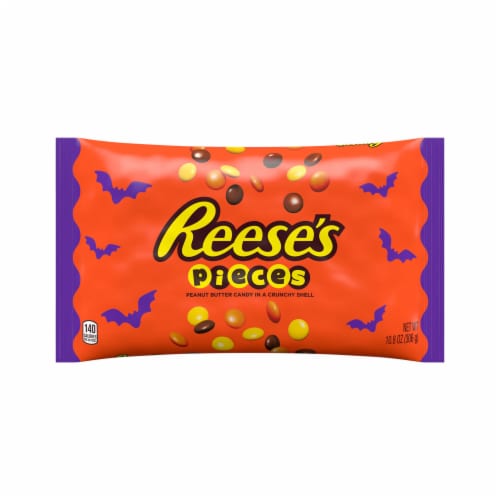 REESE'S PIECES Peanut Butter in a Crunchy Shell Halloween Candy Bag Perspective: back