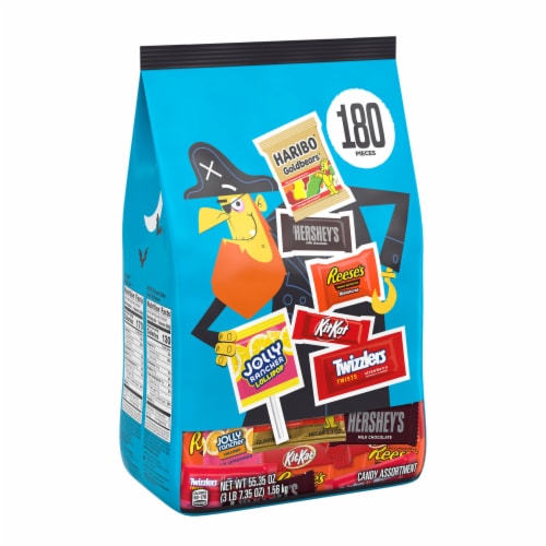 Hershey Assorted Flavored Halloween Candy Bulk Bag Perspective: back
