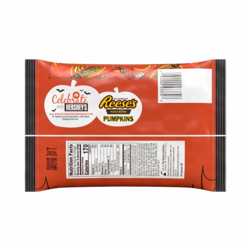 REESE'S Pumpkins Milk Chocolate Peanut Butter Halloween Candy Perspective: back