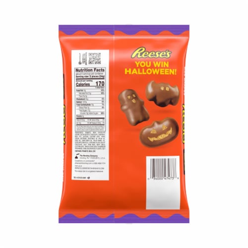 Reese's Milk Chocolate Peanut Butter Assorted Halloween Shapes Perspective: back