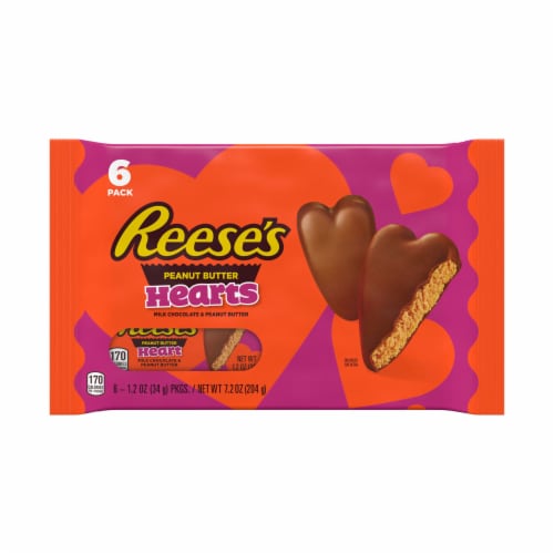 REESE'S Milk Chocolate Peanut Butter Valentine Candy Packs Perspective: back