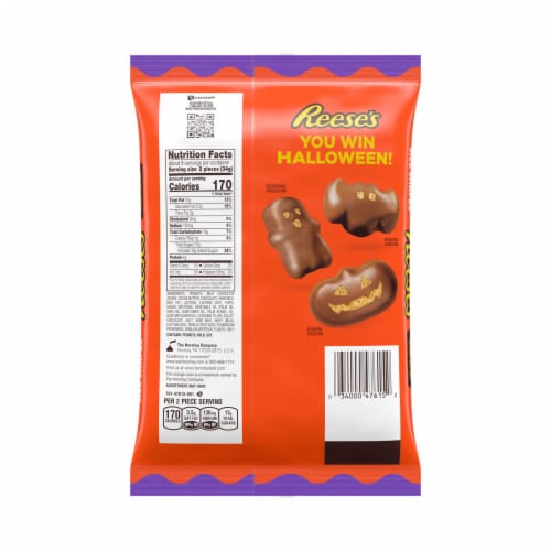 REESE'S Milk Chocolate Peanut Butter Snack Size Halloween Candy Variety Bag Perspective: back