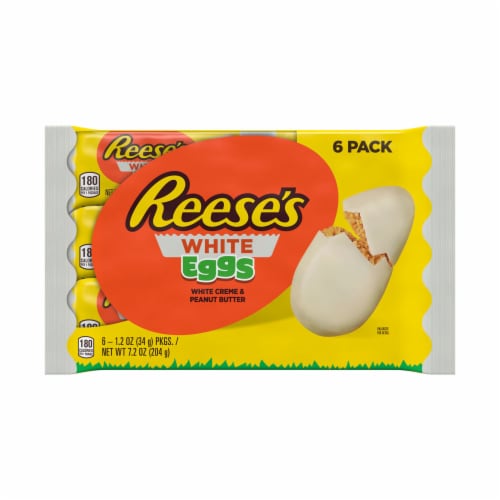 REESE'S White Creme Peanut Butter Eggs Easter Candy Packs Perspective: back