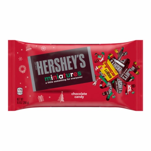 HERSHEY'S Miniatures Assorted Chocolate Christmas Candy Bag Perspective: back