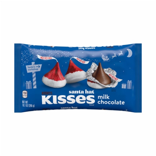 HERSHEY'S KISSES Milk Chocolate Santa Hat Christmas Candy Bag Perspective: back