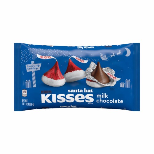 HERSHEY'S KISSES Milk Chocolate Santa Hat Christmas Candy Bag Perspective: back