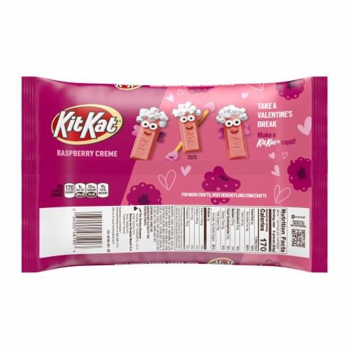 KIT KAT® Miniatures Raspberry Flavored Creme Wafer Valentine Candy Bag Perspective: back