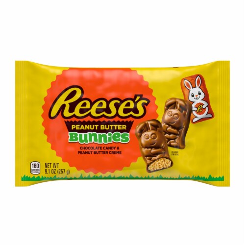 REESE'S Milk Chocolate Peanut Butter Creme Bunnies Easter Candy Bag Perspective: back