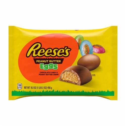 REESE'S Milk Chocolate and Peanut Butter Creme Eggs Easter Candy Bag Perspective: back