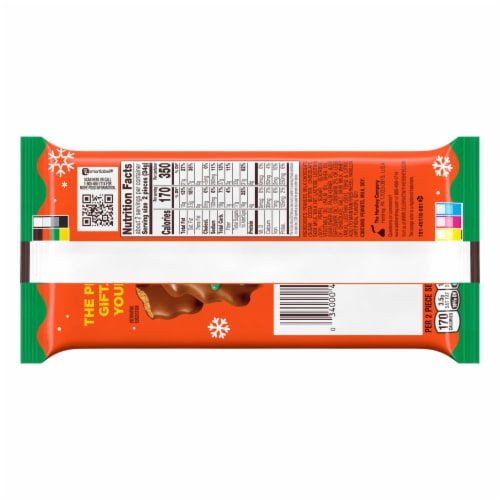 REESE'S Milk Chocolate Peanut Butter Trees Snack Size Candy Christmas Packs Perspective: back