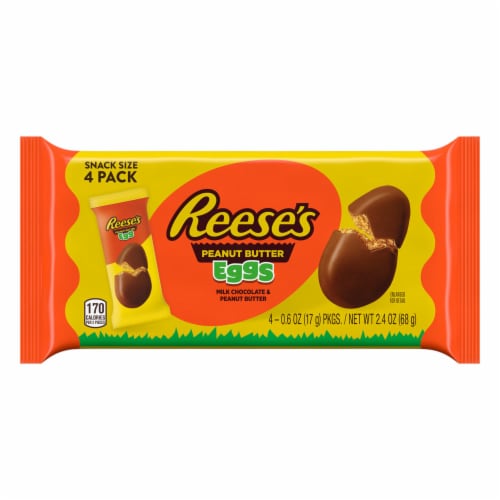 REESE'S Milk Chocolate and Peanut Butter Eggs Easter Candy Packs Perspective: back