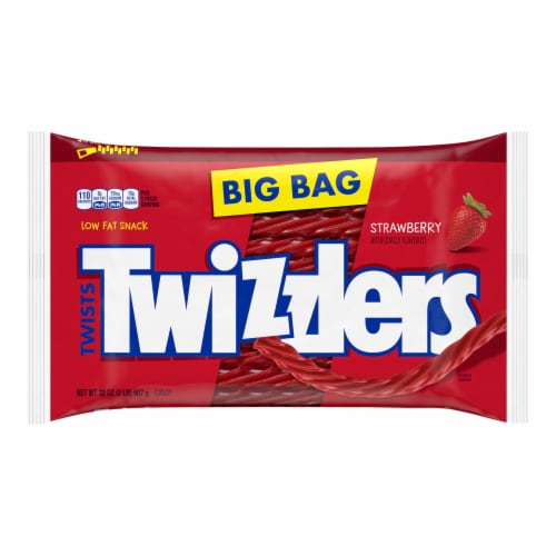 TWIZZLERS Twists Strawberry Flavored Licorice Style Halloween Candy Big Bag Perspective: back