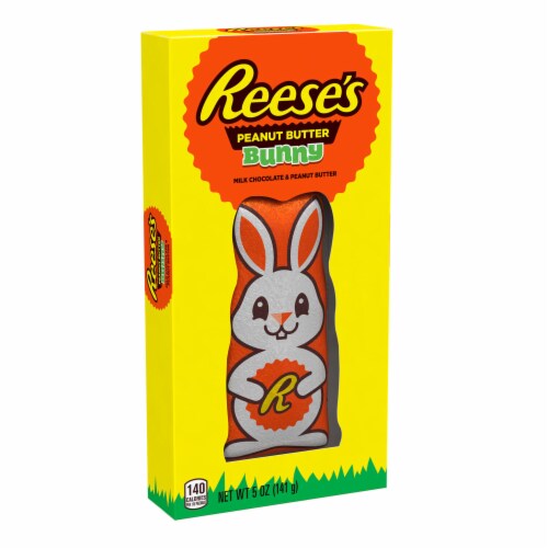 REESE'S Peanut Butter Milk Chocolate Bunny Easter Candy Gift Box Perspective: back