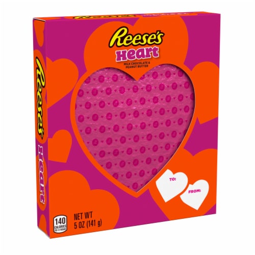 REESE'S Milk Chocolate Peanut Butter Heart Valentine Candy Gift Box Perspective: back