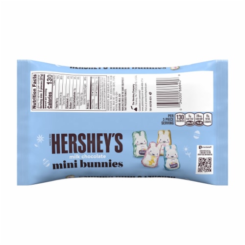HERSHEY'S Milk Chocolate Mini Bunnies Easter Candy Bag Perspective: back