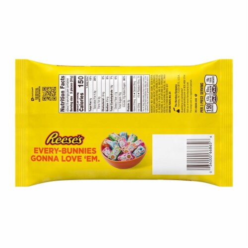 REESE'S Every Bunny'S Favorite Milk Chocolate Peanut Butter Creme Easter Bunny Candy Perspective: back