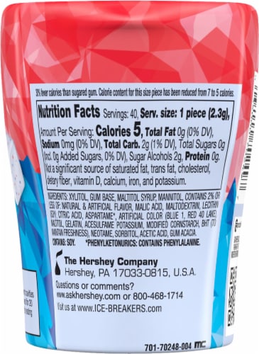 Ice Breakers Ice Cubes Snow Cone Sugar Free Gum Perspective: back