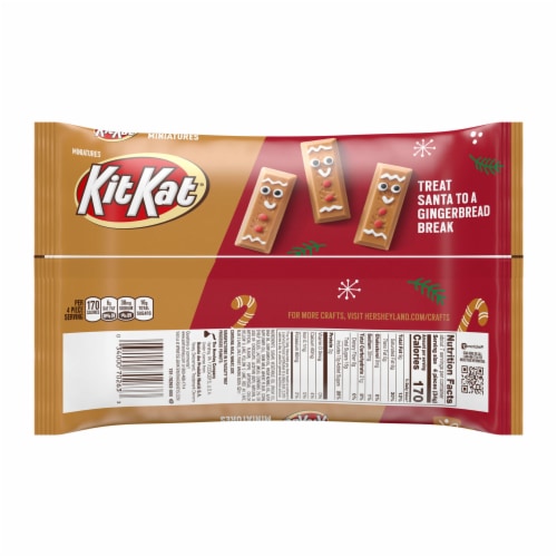 KIT KAT® Miniatures Gingerbread Cookie Gingerbread Flavored Creme Wafer Candy Bars Christmas Bag Perspective: back