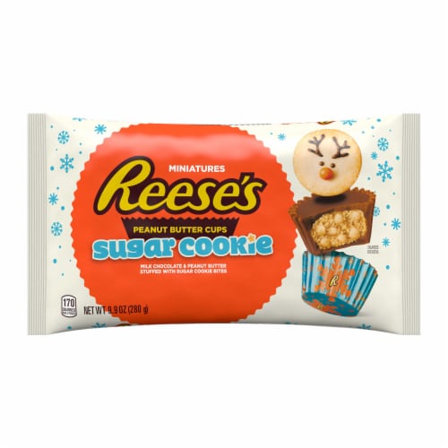 REESE'S Miniatures Sugar Cookie Milk Chocolate Peanut Butter Cups Christmas Candy Bag Perspective: back