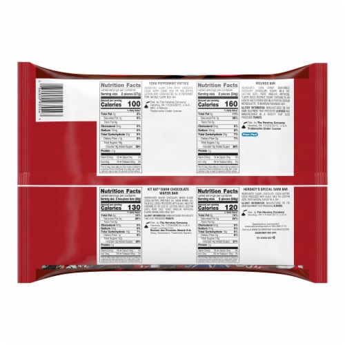 Hershey Dark Chocolate Lovers Snack Size Halloween Candy Assortment Perspective: back
