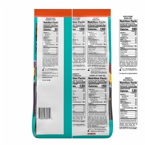 Hershey's All Time Greats Halloween Candy Assortment Snack Size 120 Count Perspective: back
