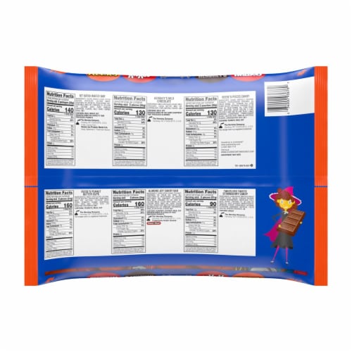 Hershey's All Time Greats Chocolate and Sweets Snack Size Candy Assortment Perspective: back