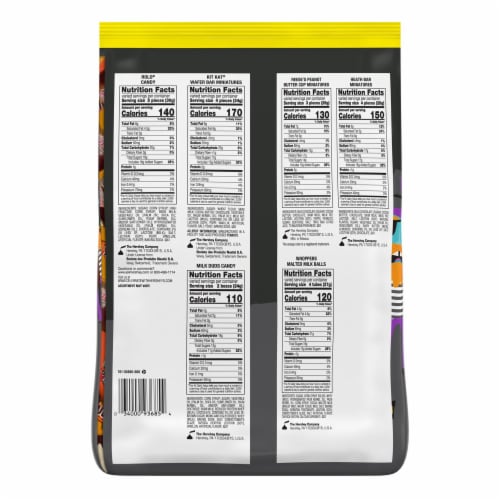Hershey's Chocolate Miniatures Candy Assortment Perspective: back