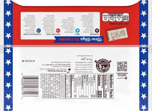 Hershey's Red White & Blue Cookies 'N' Creme Candy Bars Perspective: back