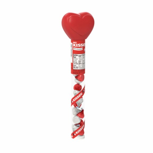 HERSHEY'S KISSES Milk Chocolate Valentine Candy Plastic Cane Perspective: back