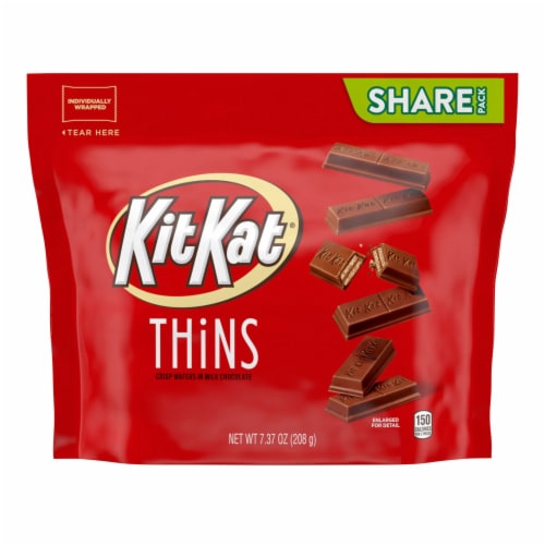 KIT KAT® THiNS Milk Chocolate Wafer Candy Share Pack Perspective: back