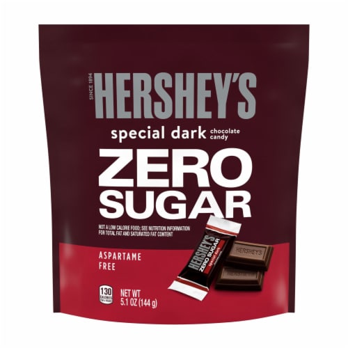 HERSHEY'S SPECIAL DARK Zero Sugar Chocolate Candy Bag Perspective: back