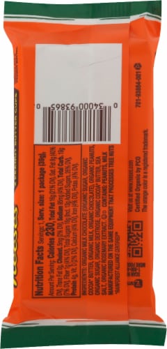 Reese's Organic Milk Chocolate Peanut Butter Cups Perspective: back