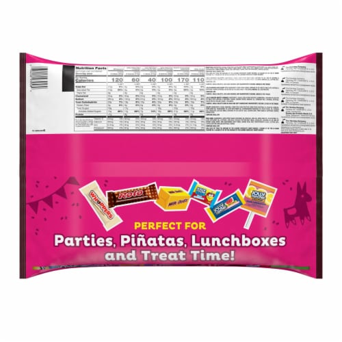 Hershey Mega Mix Chocolate and Fruit Flavored Assortment Candy Bulk Variety Bag Perspective: back