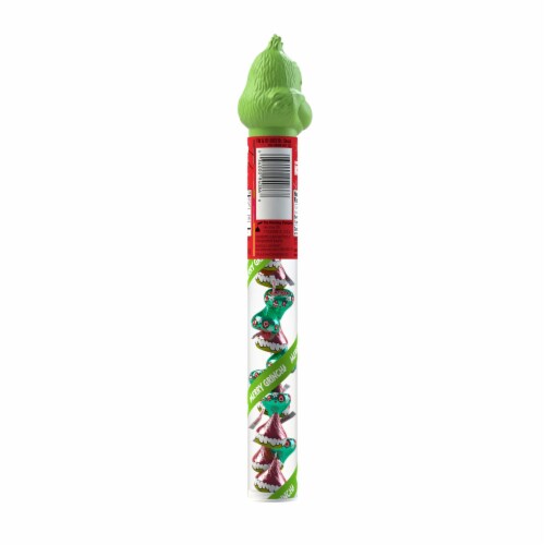 HERSHEY'S KISSES Grinch Milk Chocolate Christmas Candy Plastic Cane Perspective: back