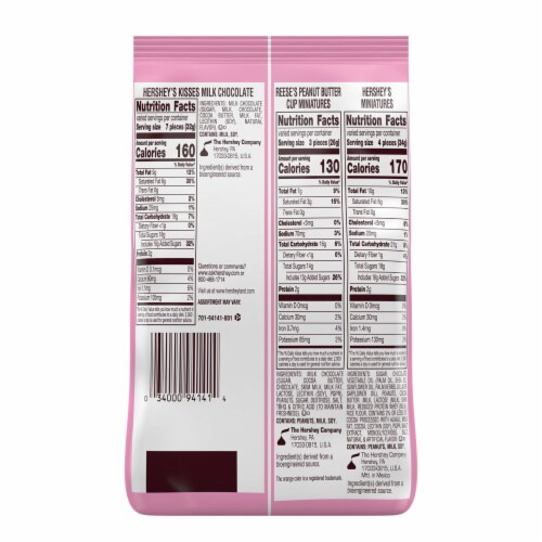 HERSHEY'S and REESE'S Cupid's Mix Chocolate Assortment Candy Valentine's Day Variety Bag Perspective: back