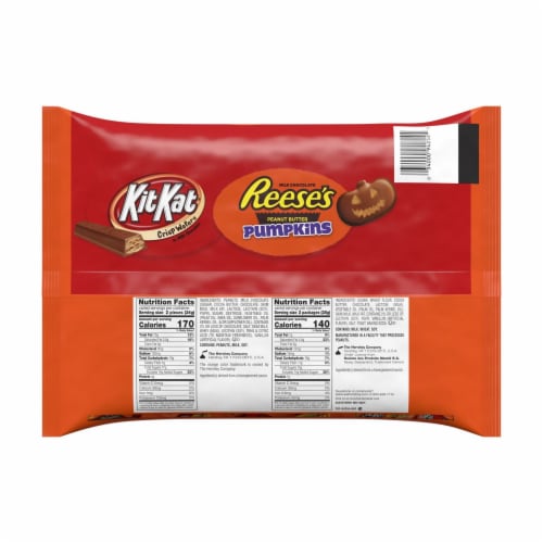 REESE'S and KIT KAT® Milk Chocolate Assortment Snack Size Candy Halloween Variety Bag Perspective: back