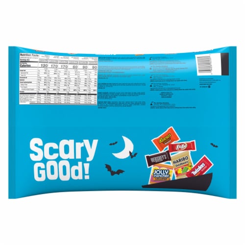 Hershey Assorted Flavored Halloween Candy Variety Bag Perspective: back