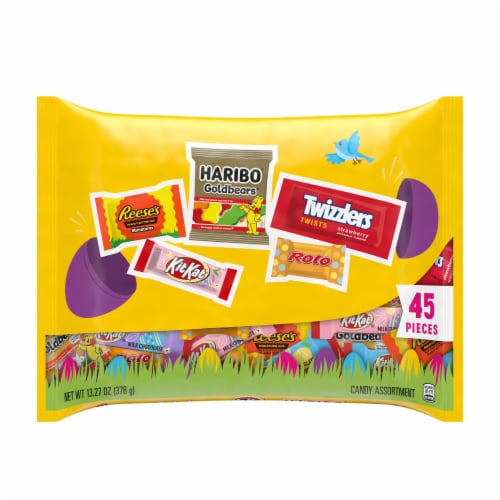 Hershey Assorted Flavored Easter Candy Bag Perspective: back